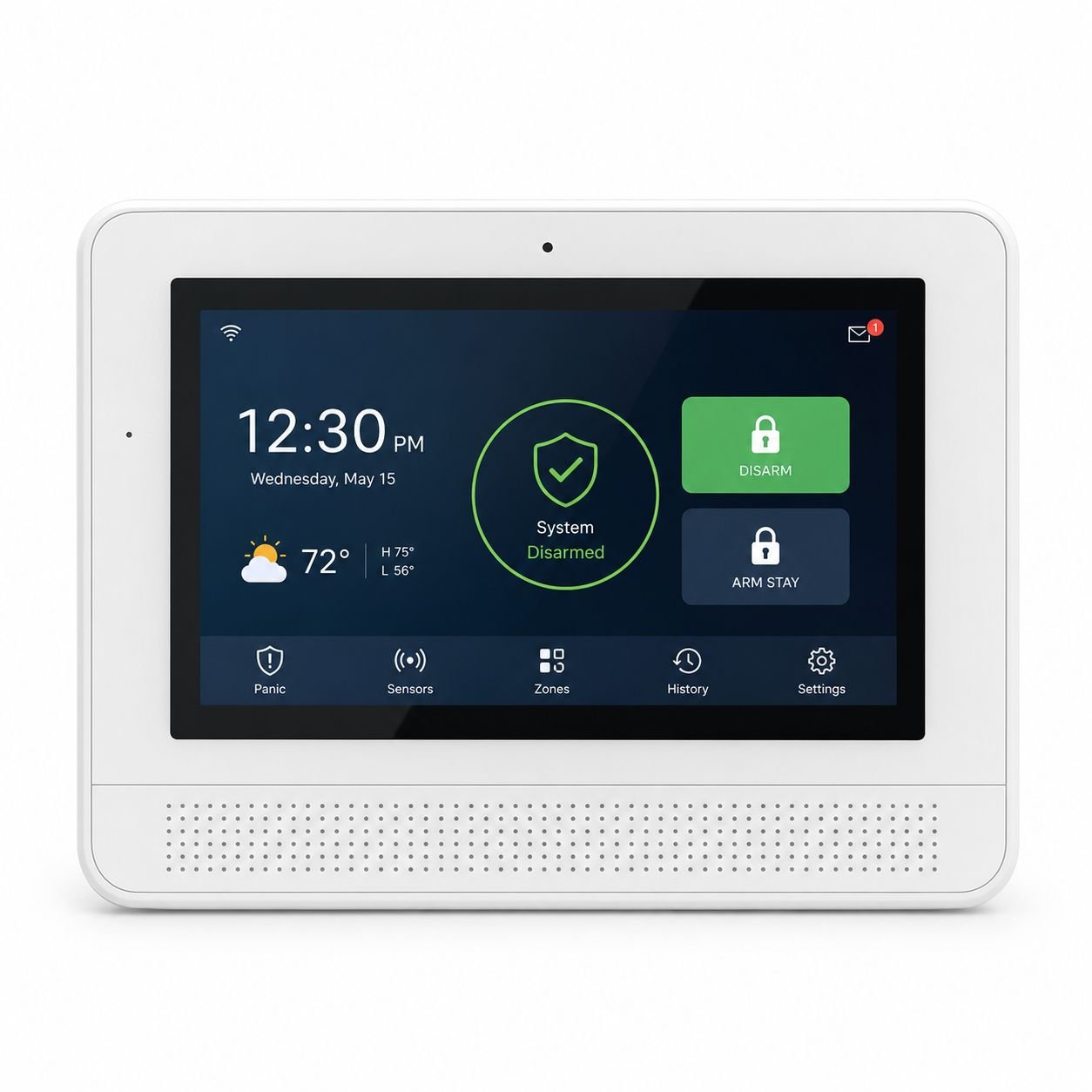 Touchscreen alarm panel